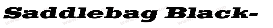 Saddlebag Black字体转换